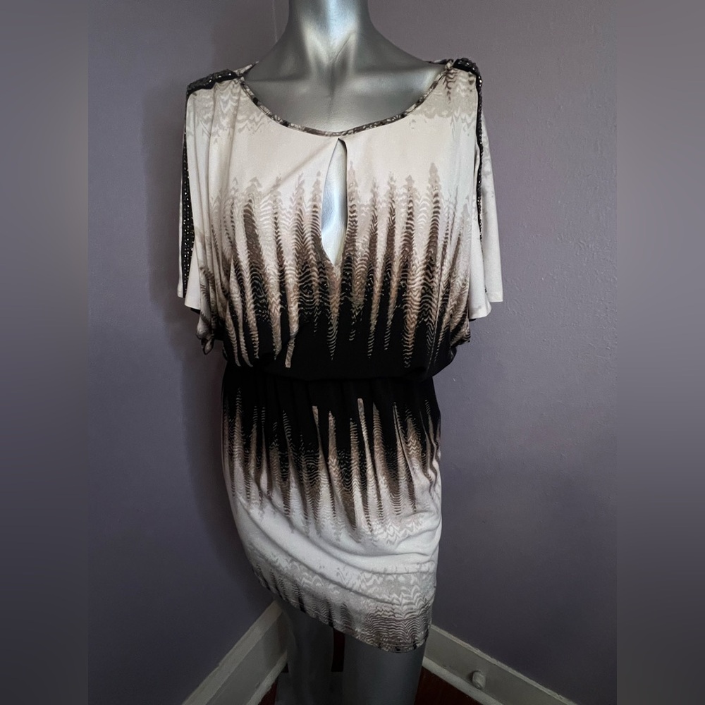 bebe Black and tan Mini Dress
